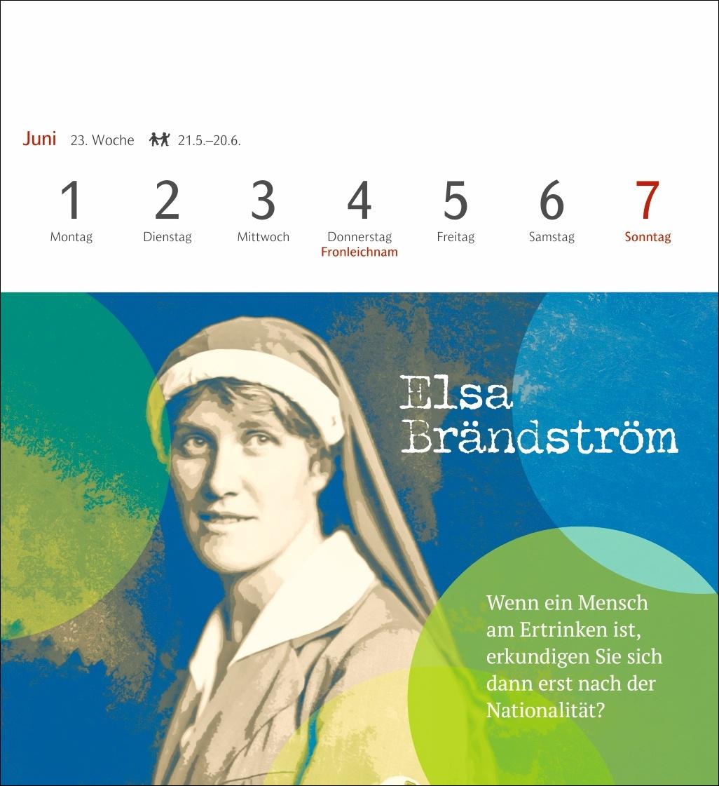 Beispielinhalt (Bild) Starke Frauen Postkartenkalender 2026 - Kalender mit 53 Karten