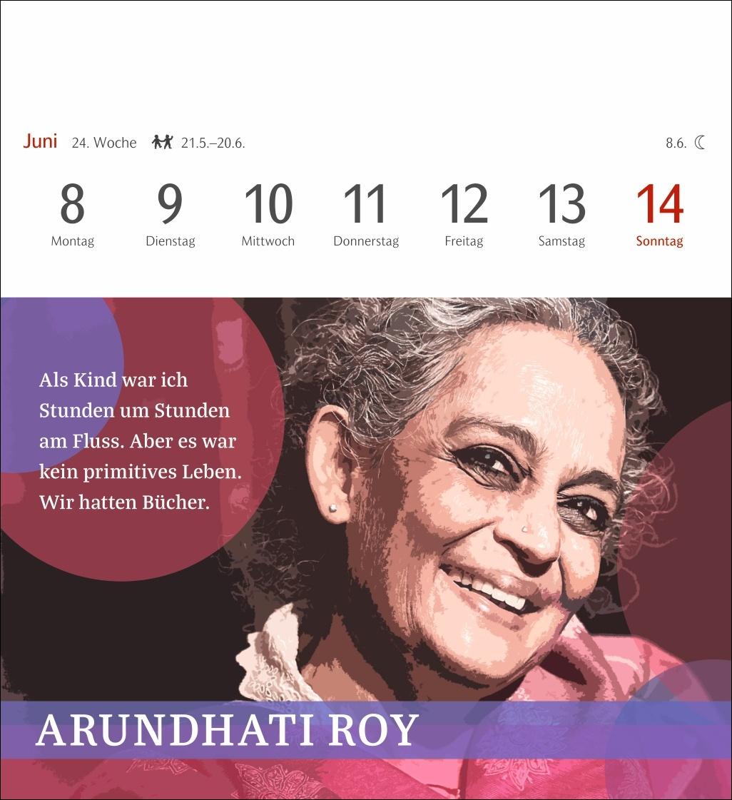 Beispielinhalt (Bild) Starke Frauen Postkartenkalender 2026 - Kalender mit 53 Karten