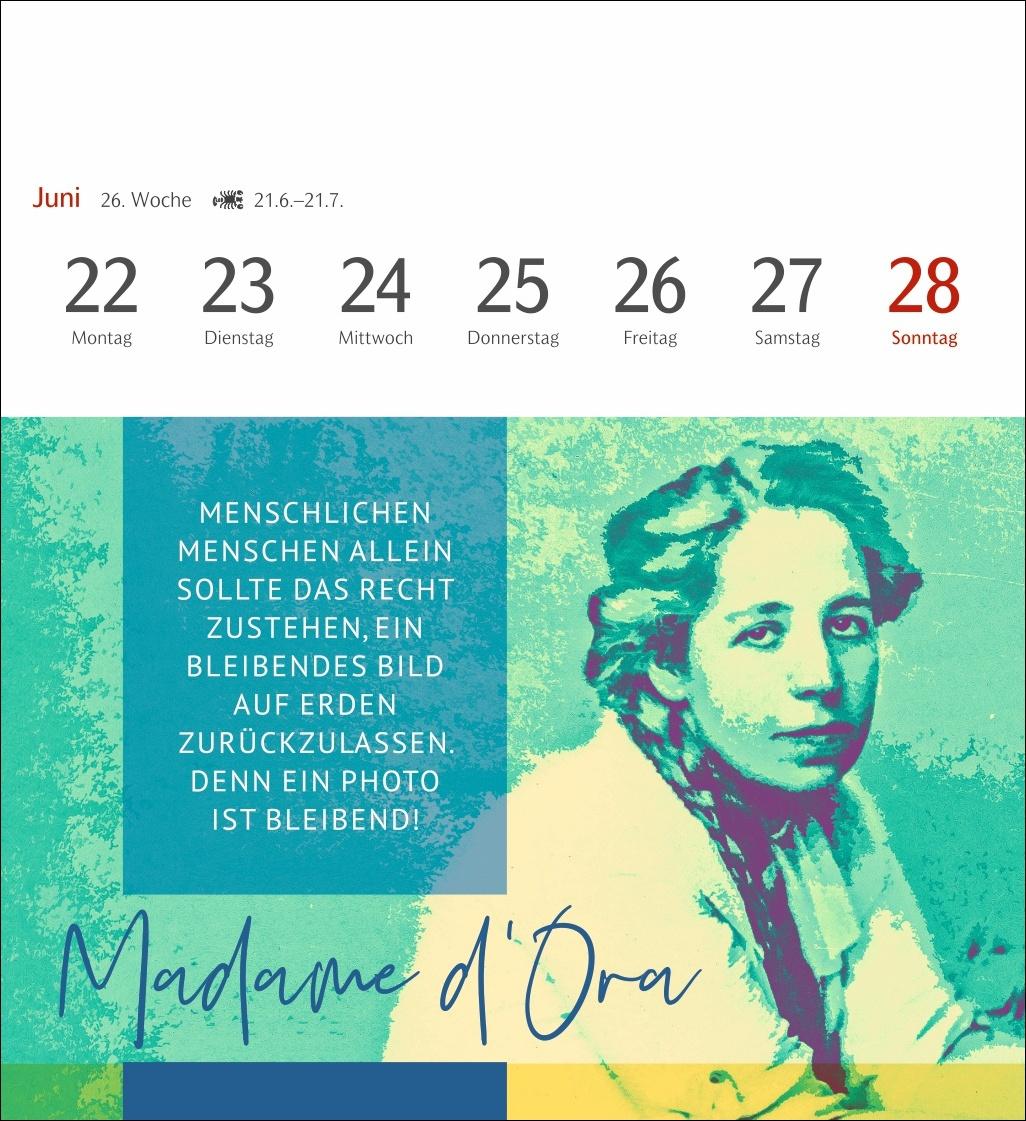 Beispielinhalt (Bild) Starke Frauen Postkartenkalender 2026 - Kalender mit 53 Karten