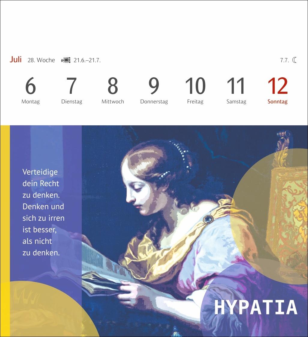 Beispielinhalt (Bild) Starke Frauen Postkartenkalender 2026 - Kalender mit 53 Karten