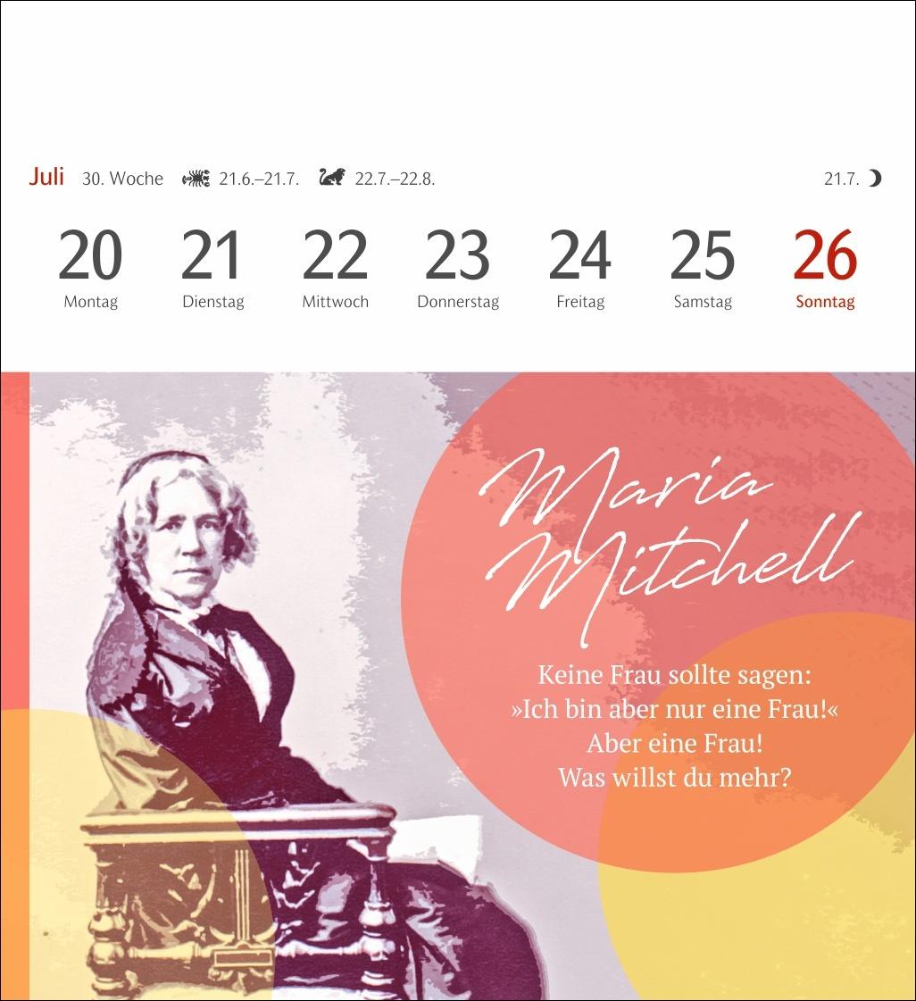 Beispielinhalt (Bild) Starke Frauen Postkartenkalender 2026 - Kalender mit 53 Karten