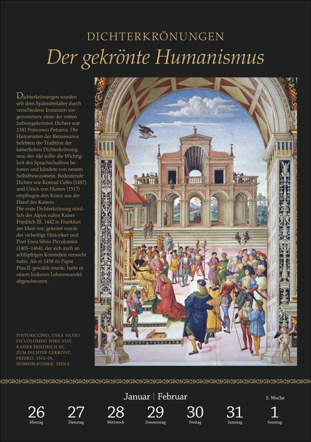 Beispielinhalt (Bild) SPIEGEL GESCHICHTE Die Renaissance Wochenkalender 2026 - Geburt der Neuzeit