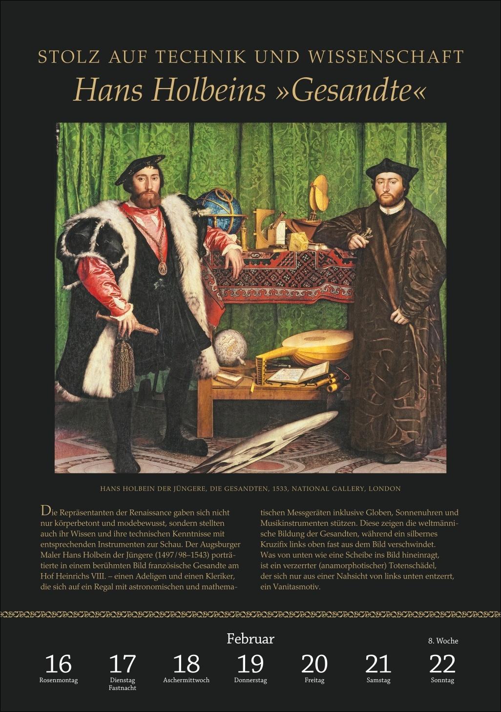 Beispielinhalt (Bild) SPIEGEL GESCHICHTE Die Renaissance Wochenkalender 2026 - Geburt der Neuzeit