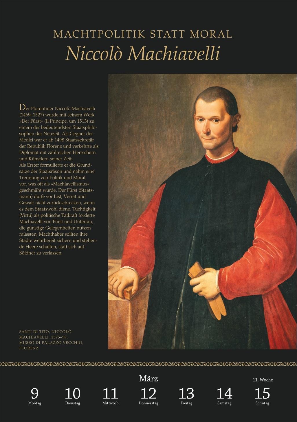 Beispielinhalt (Bild) SPIEGEL GESCHICHTE Die Renaissance Wochenkalender 2026 - Geburt der Neuzeit