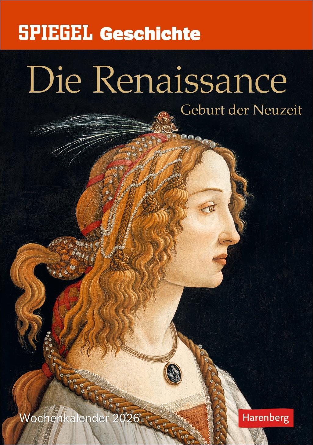 Vorderes Coverbild SPIEGEL GESCHICHTE Die Renaissance Wochenkalender 2026 - Geburt der Neuzeit