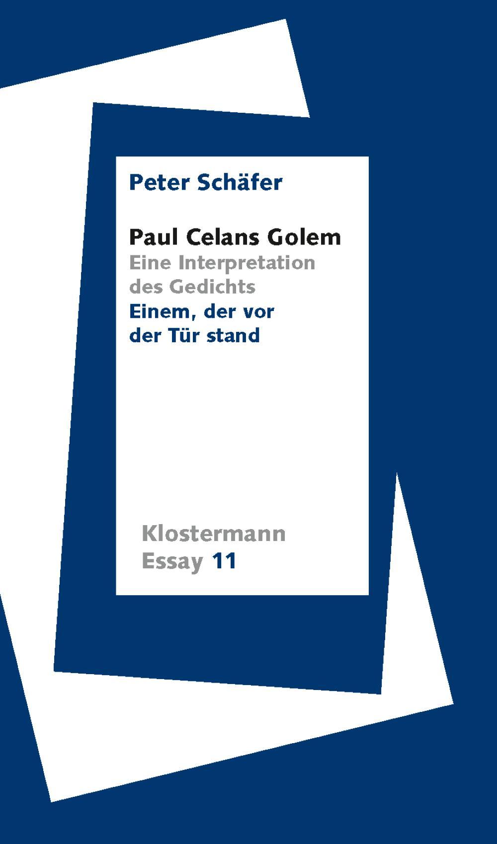 Vorderes Coverbild Paul Celans Golem