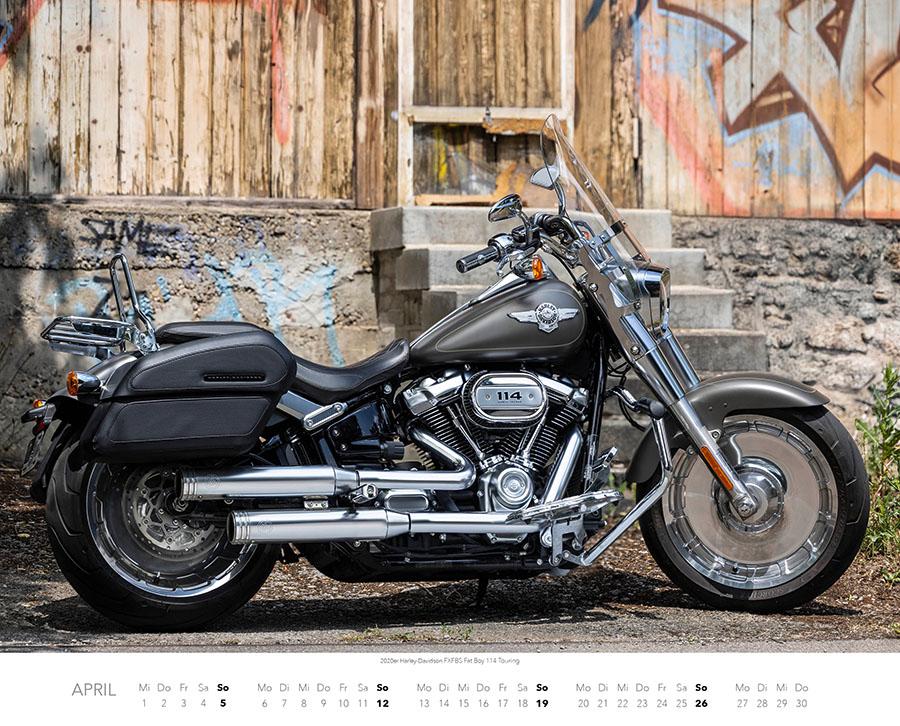 Beispielinhalt (Bild) Best of Harley Davidson Kalender 2026 Premium XXL