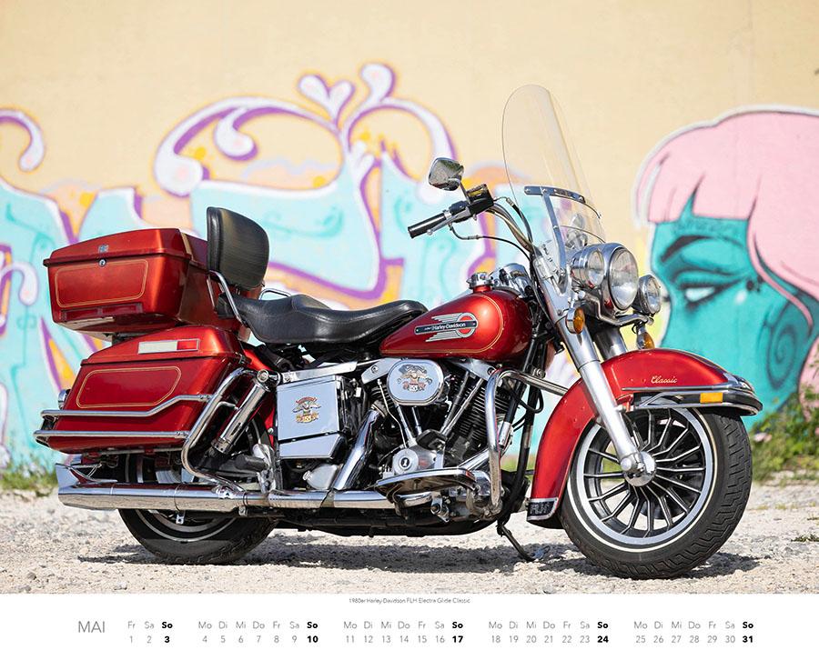 Beispielinhalt (Bild) Best of Harley Davidson Kalender 2026 Premium XXL