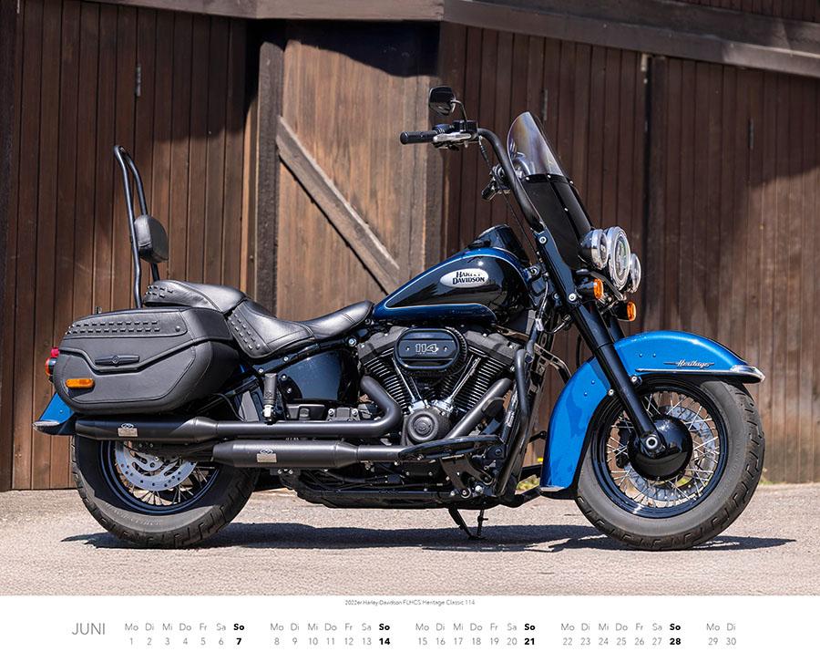 Beispielinhalt (Bild) Best of Harley Davidson Kalender 2026 Premium XXL