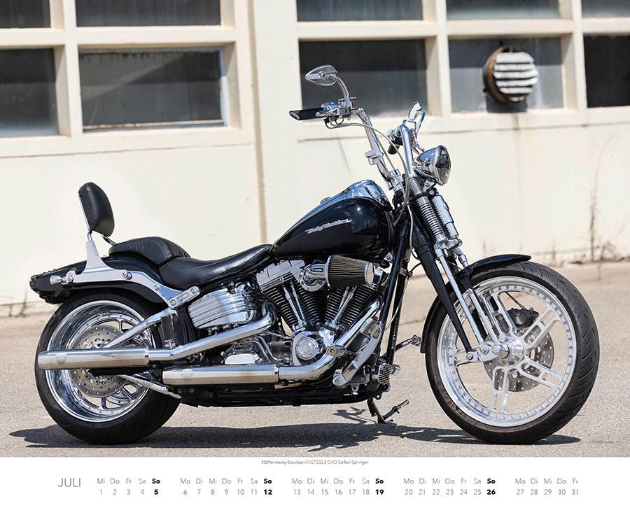 Beispielinhalt (Bild) Best of Harley Davidson Kalender 2026 Premium XXL