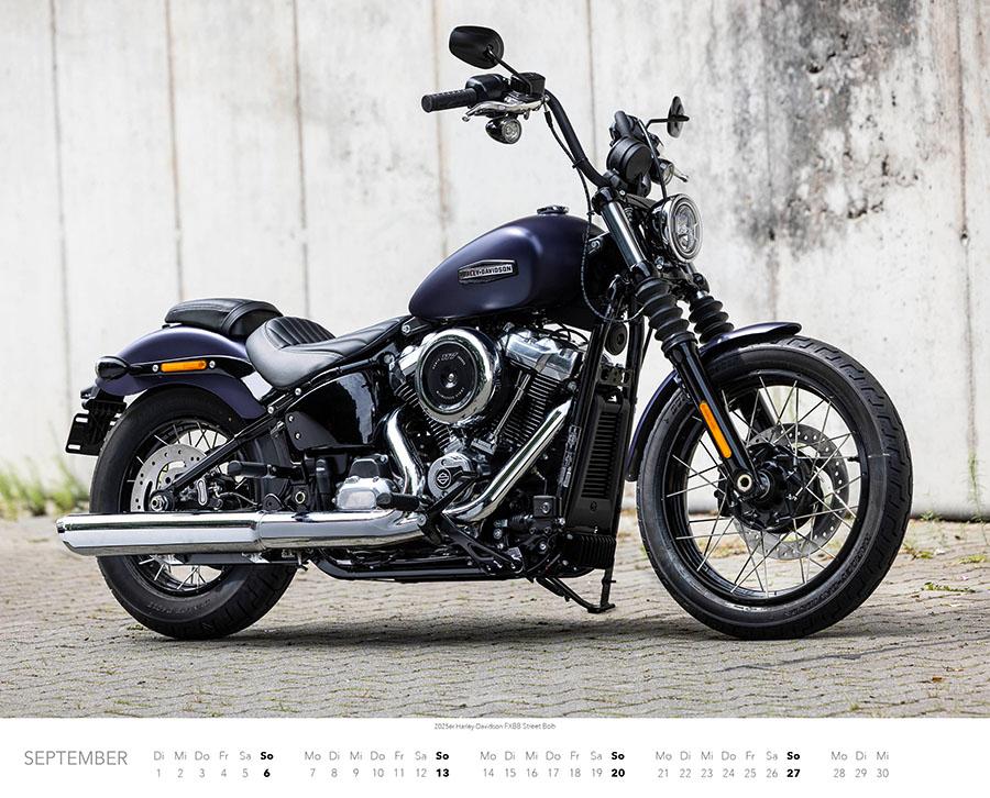 Beispielinhalt (Bild) Best of Harley Davidson Kalender 2026 Premium XXL
