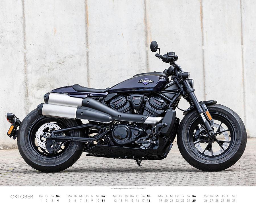 Beispielinhalt (Bild) Best of Harley Davidson Kalender 2026 Premium XXL