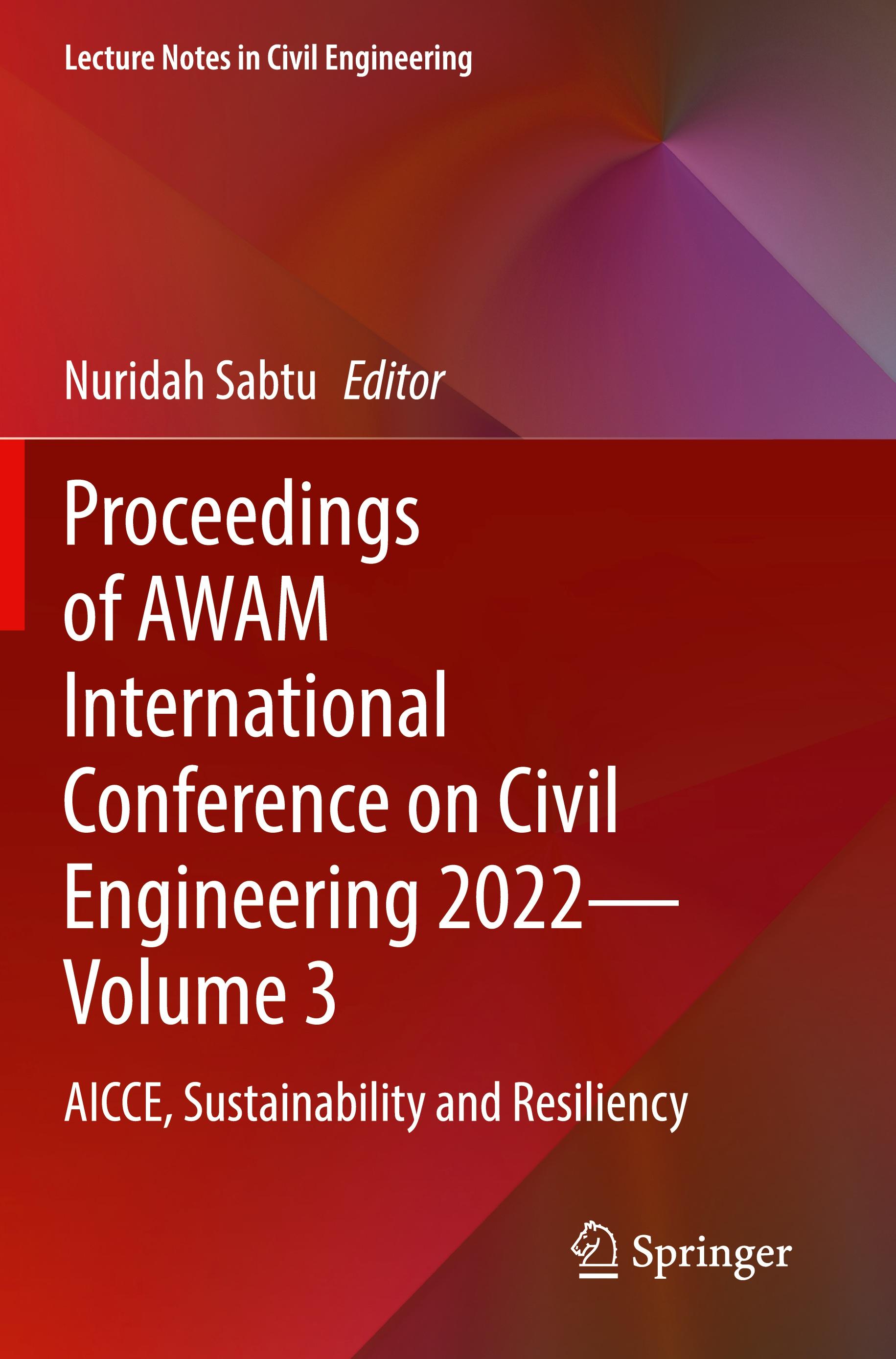 Vorderes Coverbild Proceedings of AWAM International Conference on Civil Engineering 2022 - Volume 3