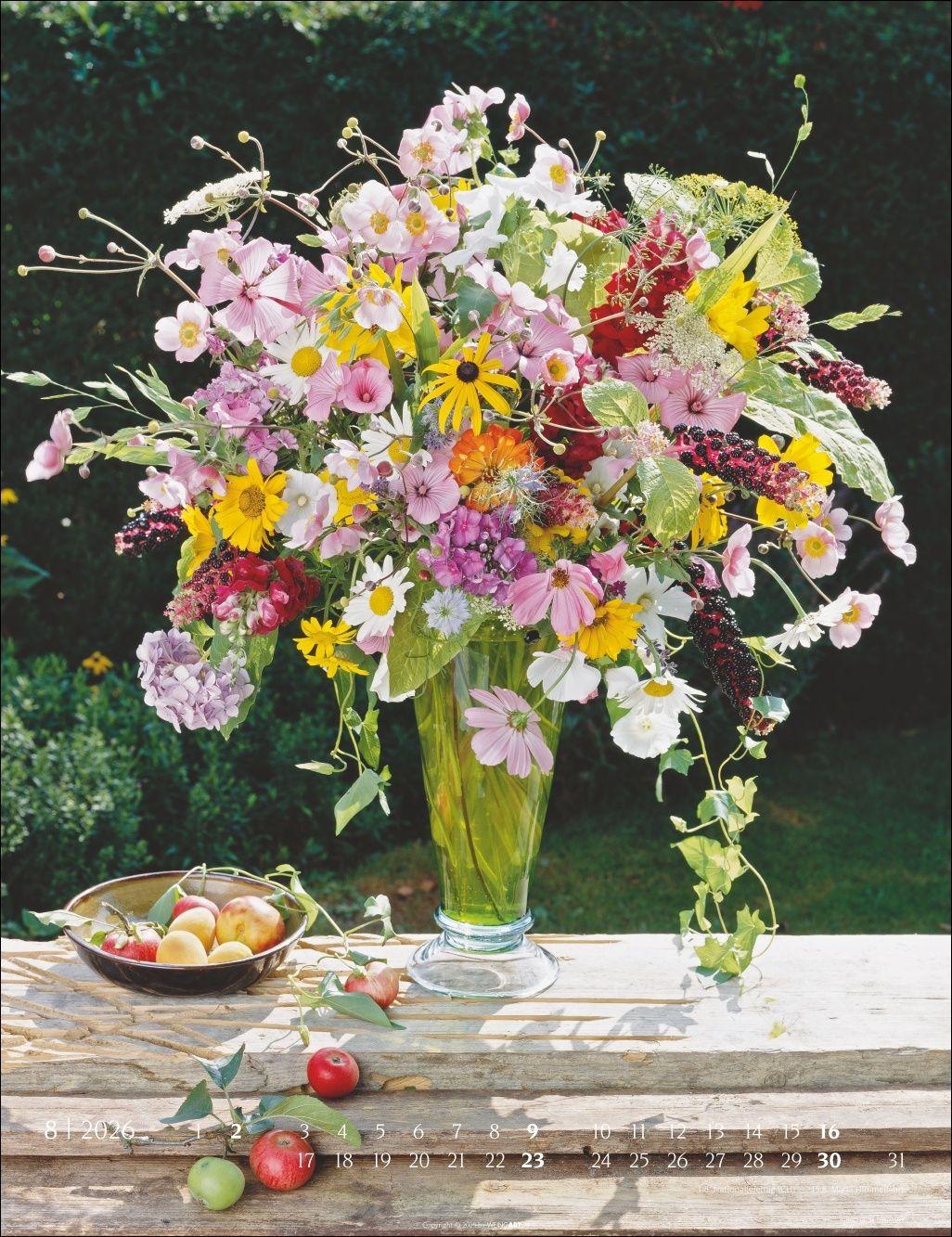 Beispielinhalt (Bild) Die schönsten Blumensträuße Kalender 2026