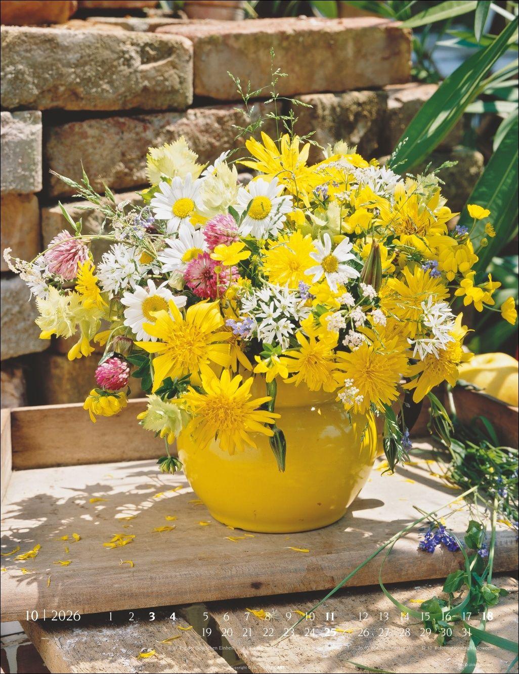 Beispielinhalt (Bild) Die schönsten Blumensträuße Kalender 2026