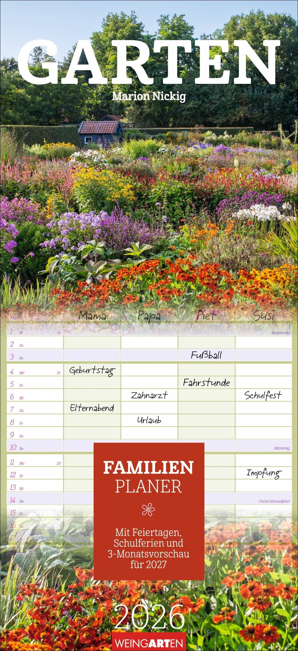 Vorderes Coverbild Garten Familienplaner 2026