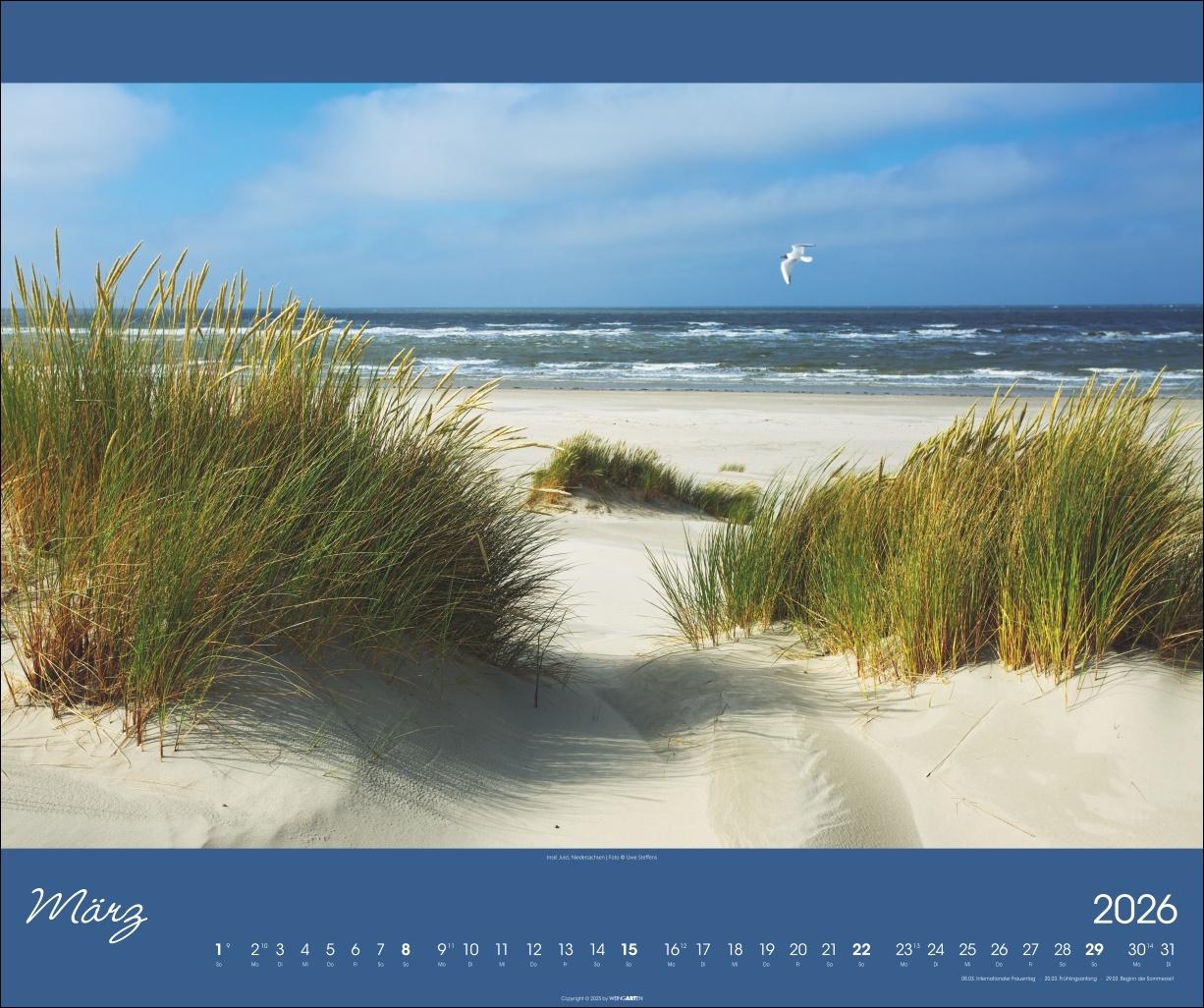 Beispielinhalt (Bild) Nordsee Kalender 2026