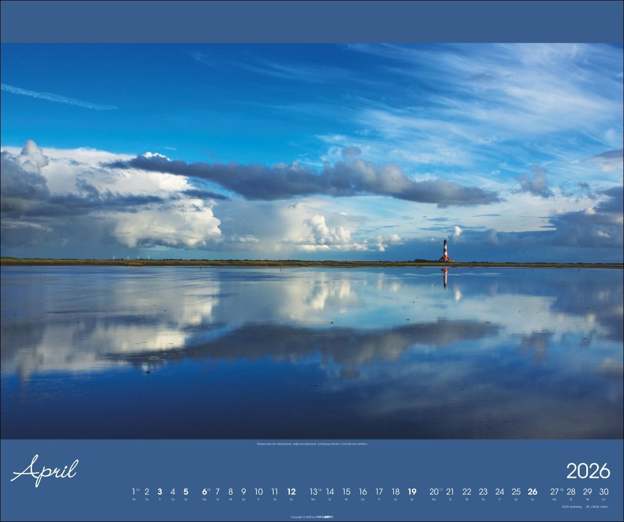 Beispielinhalt (Bild) Nordsee Kalender 2026