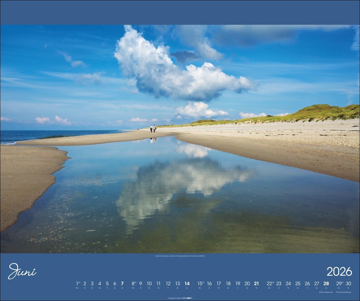 Beispielinhalt (Bild) Nordsee Kalender 2026