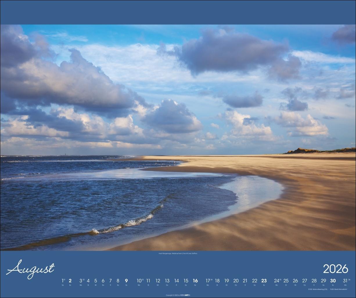 Beispielinhalt (Bild) Nordsee Kalender 2026
