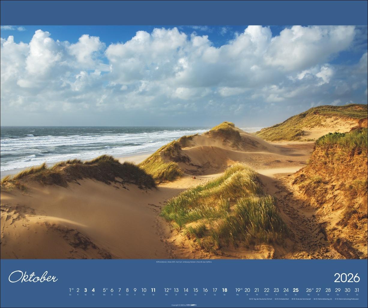 Beispielinhalt (Bild) Nordsee Kalender 2026
