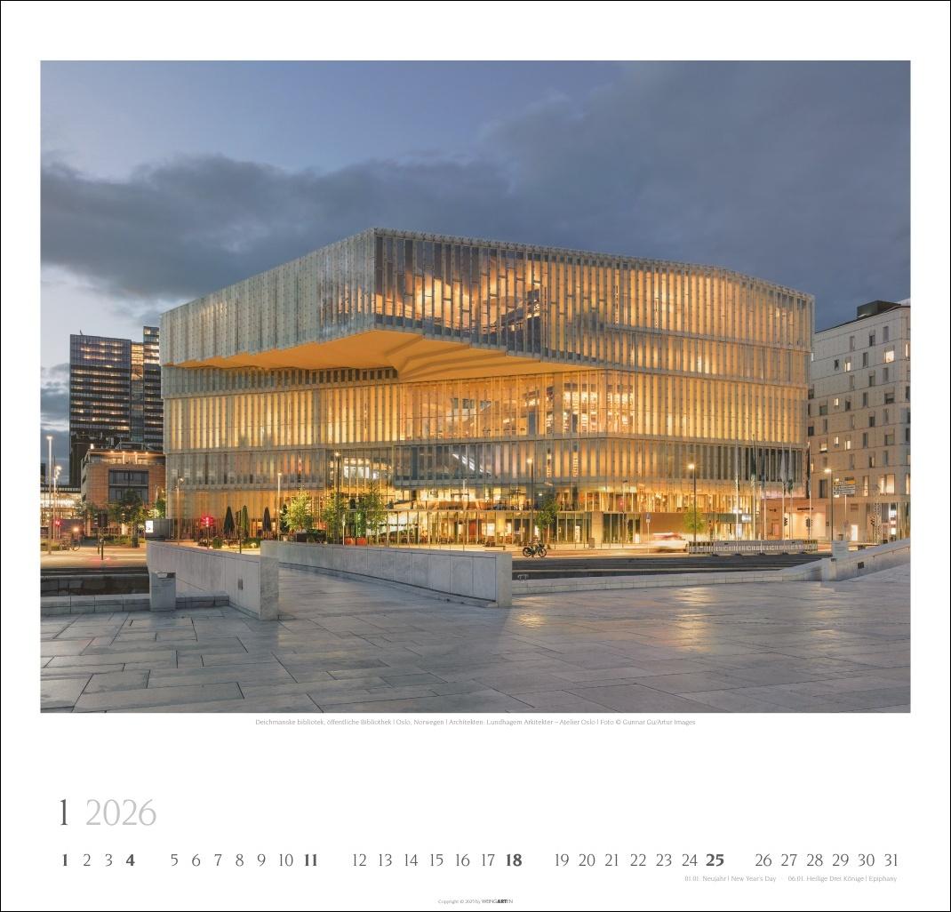 Beispielinhalt (Bild) Moderne Architektur Kalender 2026