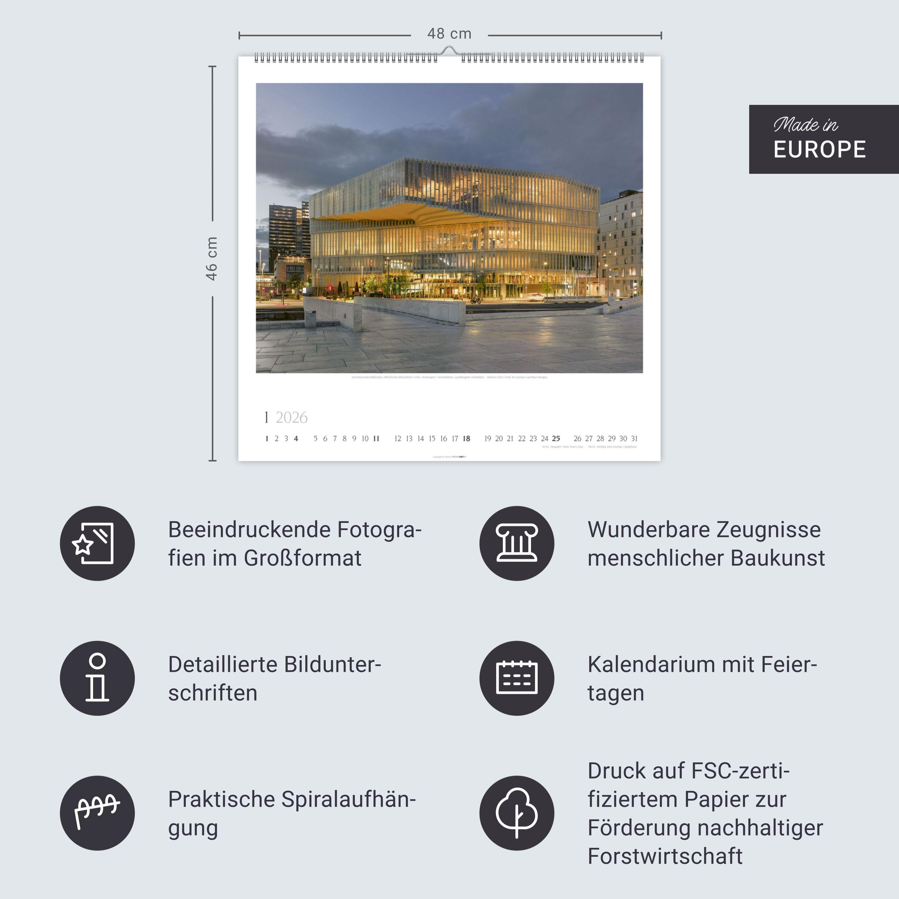 Beispielinhalt (Bild) Moderne Architektur Kalender 2026