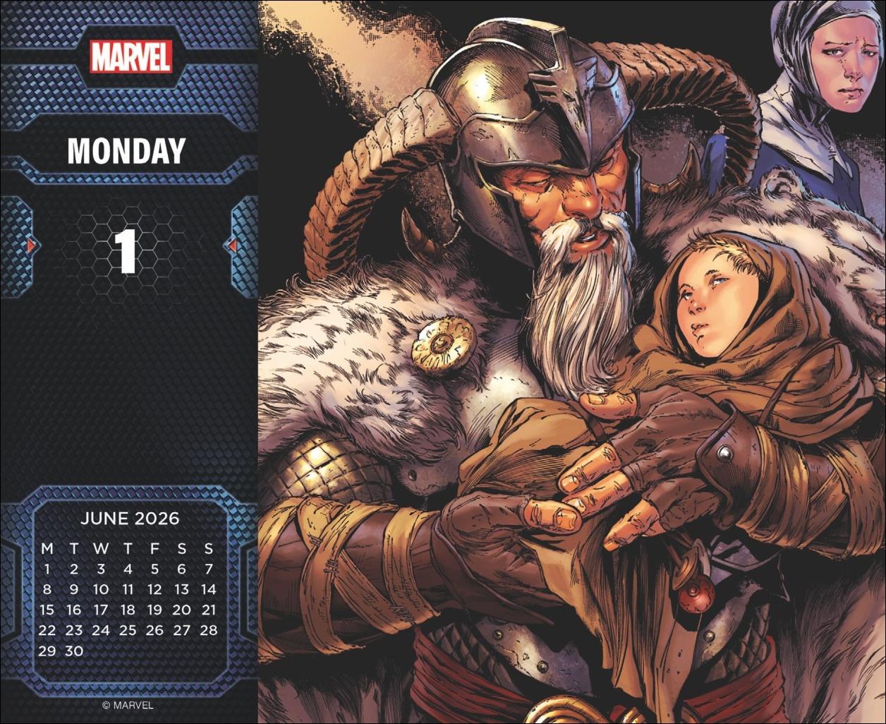 Beispielinhalt (Bild) Marvel Comics Tagesabreißkalender 2026