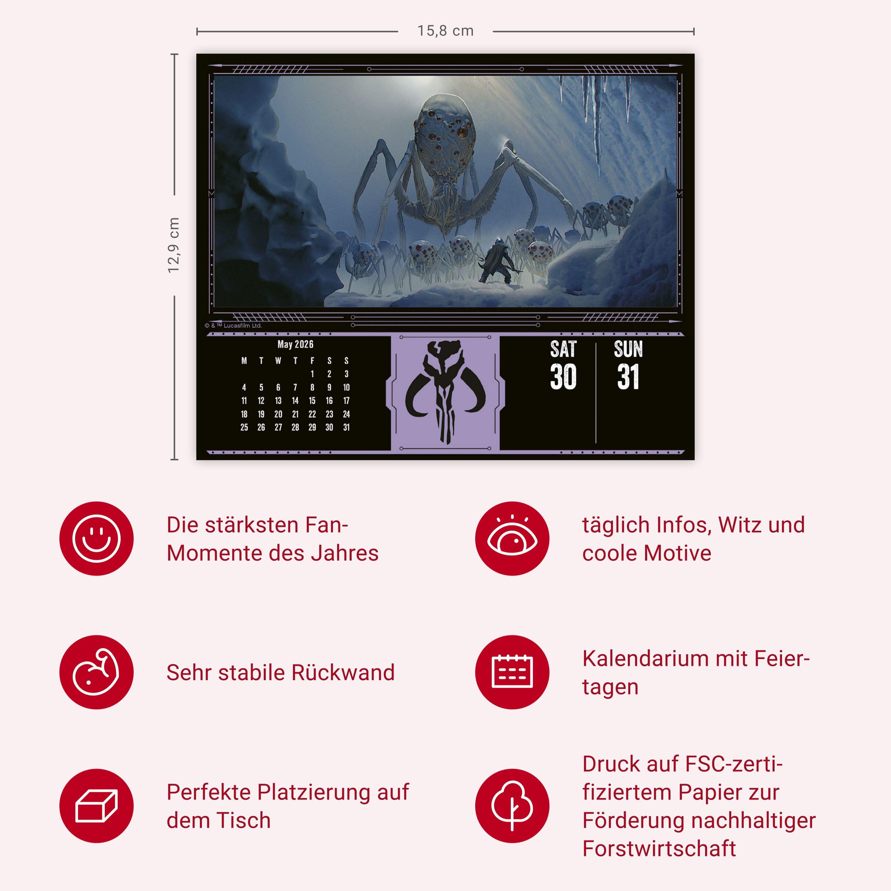 Beispielinhalt (Bild) The Mandalorian Tagesabreißkalender 2026