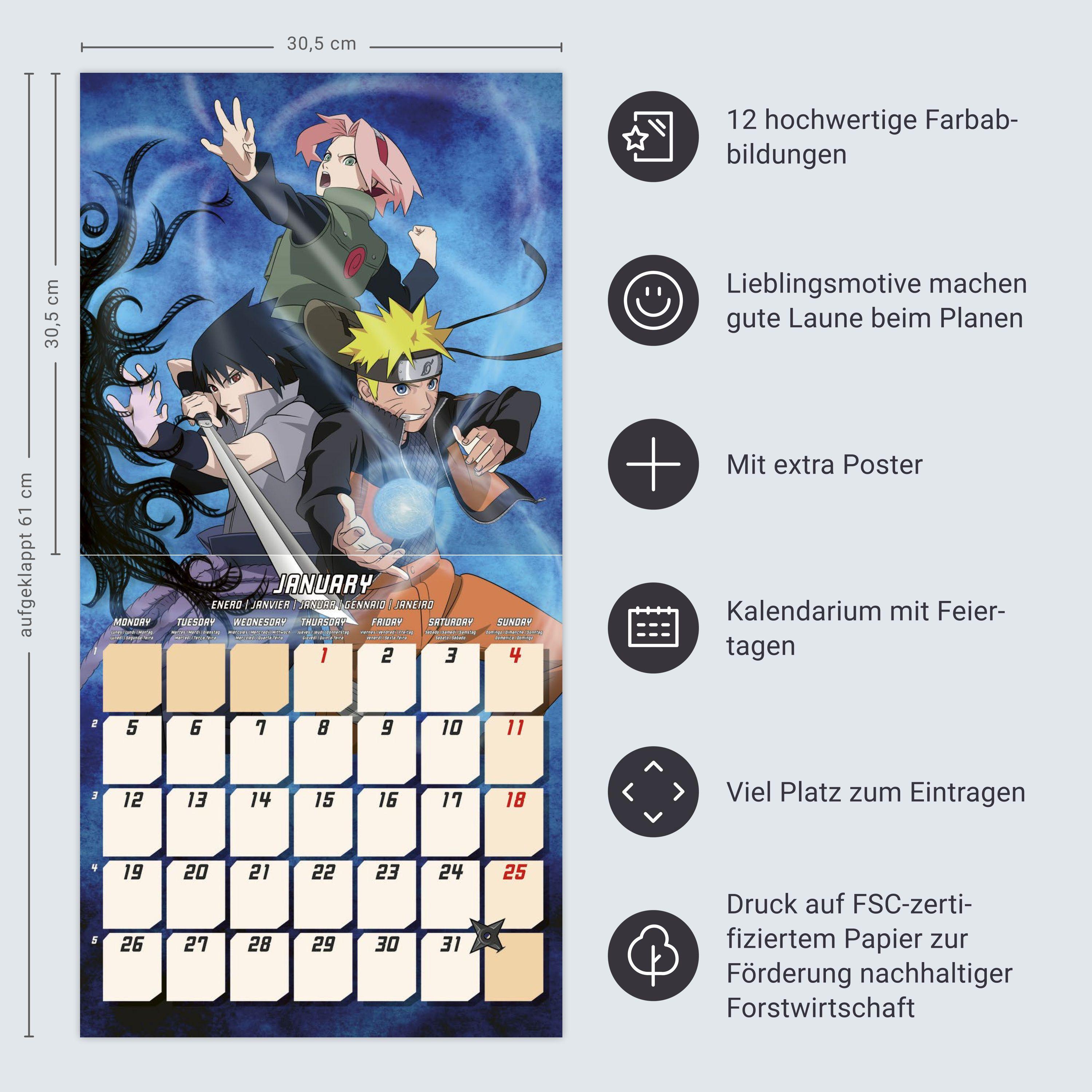 Beispielinhalt (Bild) Naruto Broschurkalender 2026