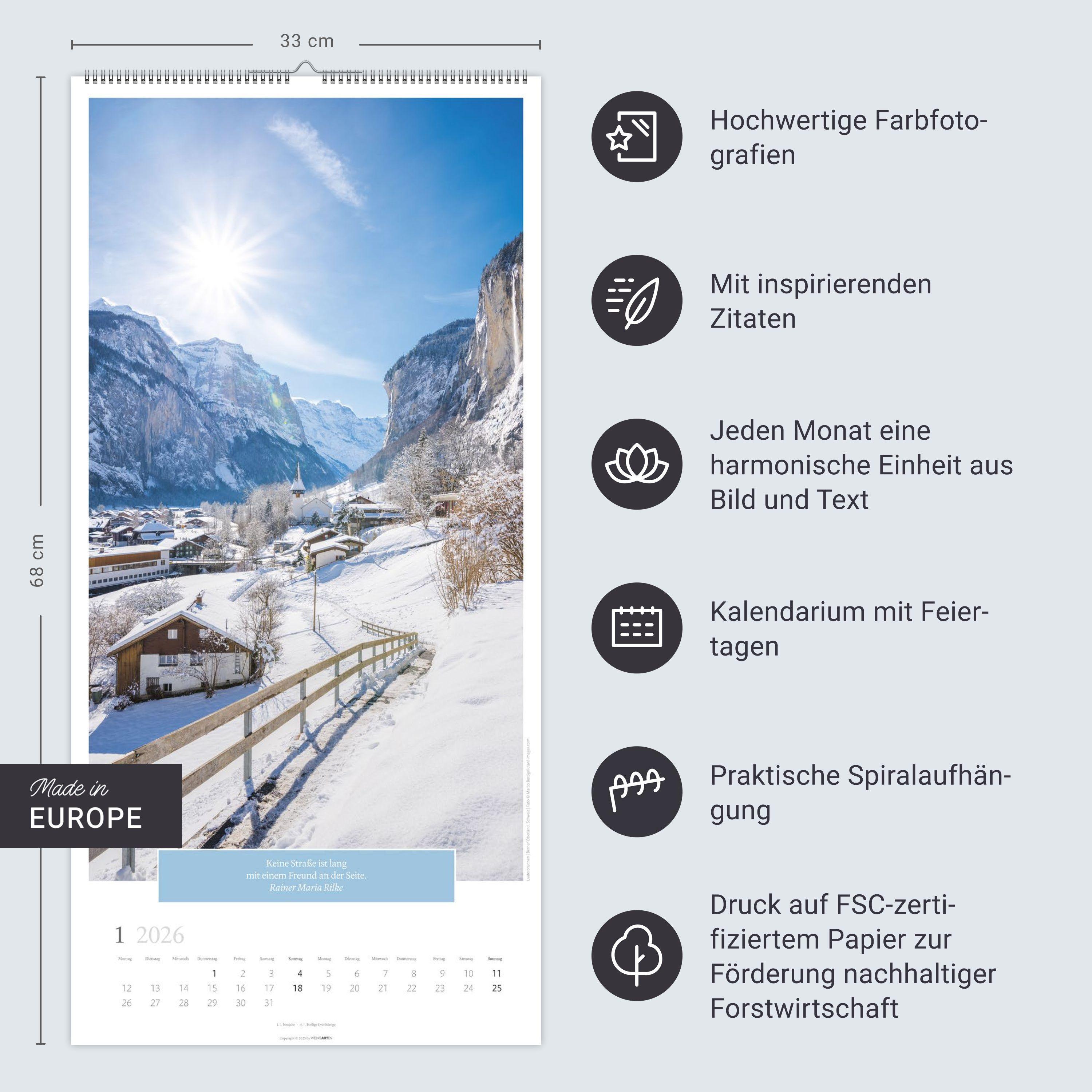 Beispielinhalt (Bild) Traumhafte Wege Kalender 2026
