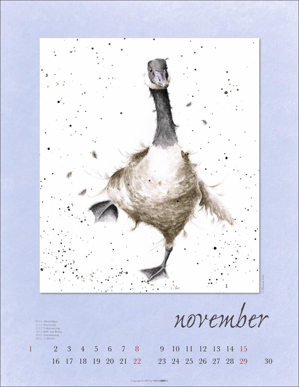 Beispielinhalt (Bild) Country Life Kalender 2026