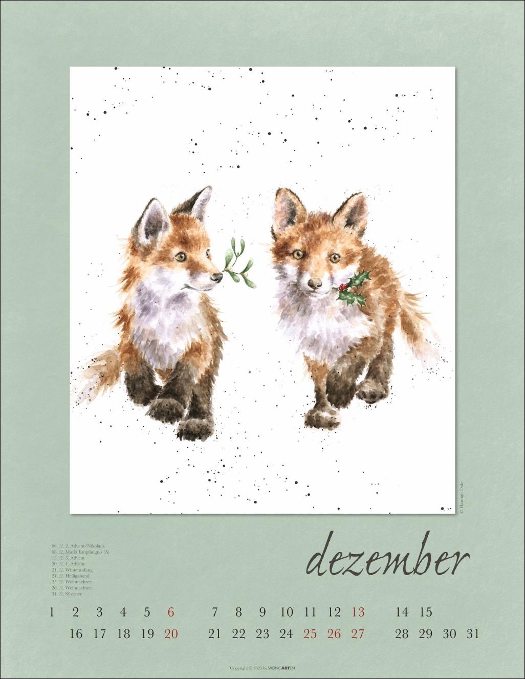 Beispielinhalt (Bild) Country Life Kalender 2026
