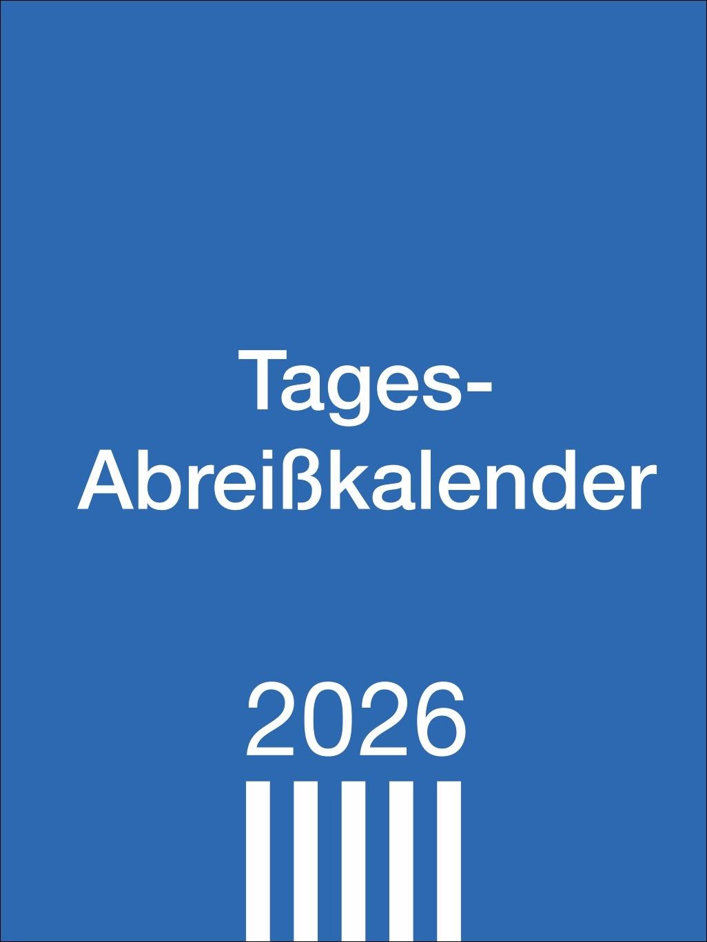 Vorderes Coverbild Tagesabreißkalender klein 2026