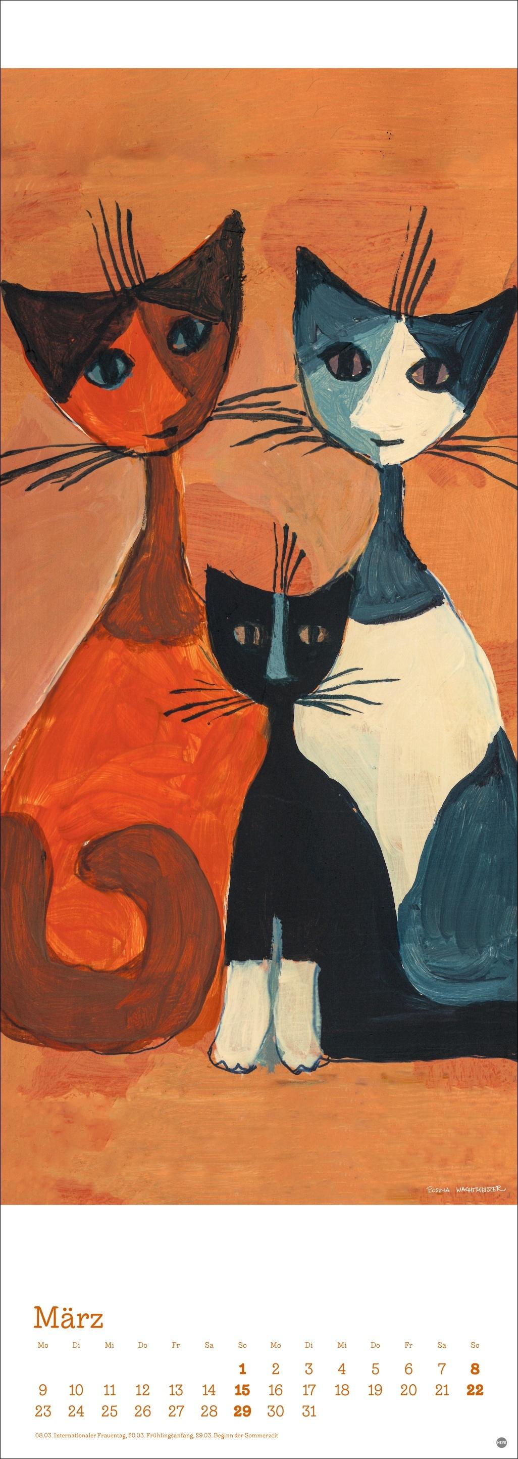 Beispielinhalt (Bild) Rosina Wachtmeister Vertical Kalender 2026