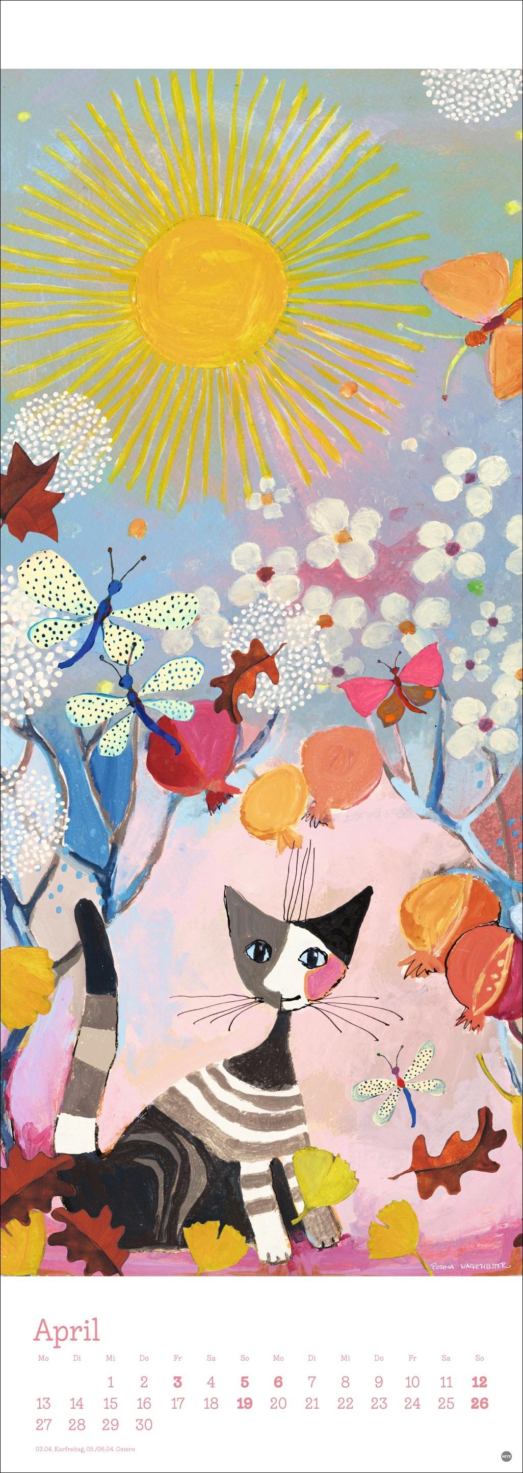 Beispielinhalt (Bild) Rosina Wachtmeister Vertical Kalender 2026