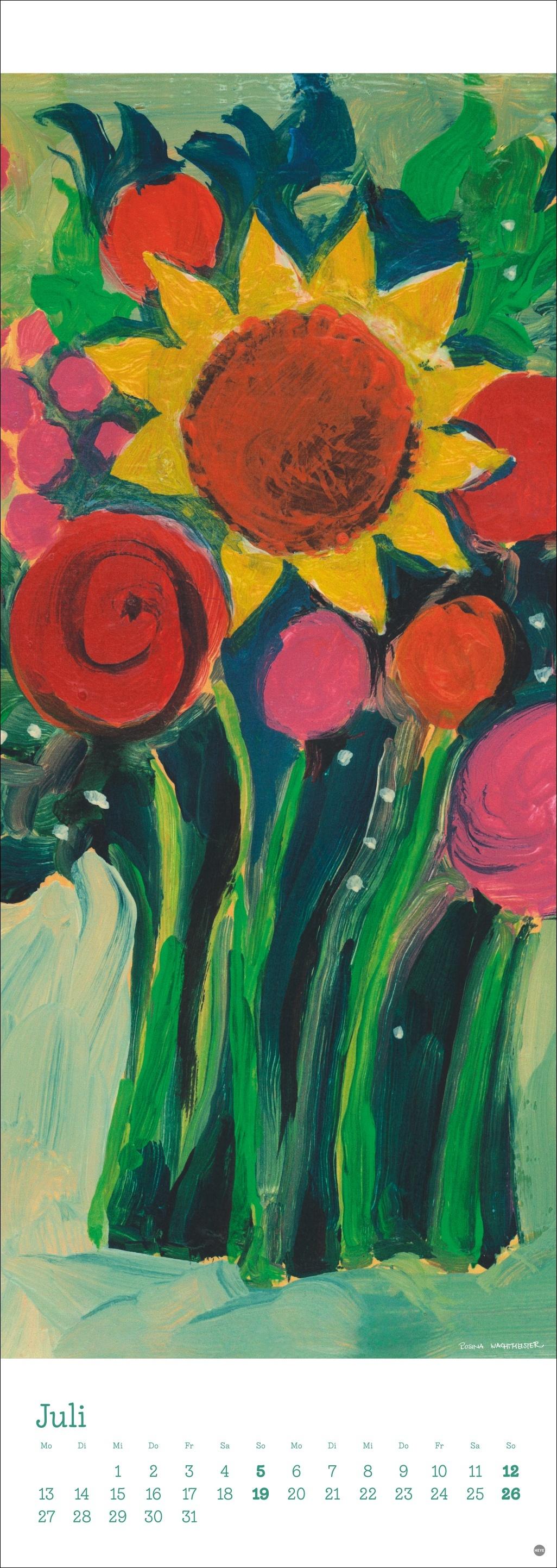 Beispielinhalt (Bild) Rosina Wachtmeister Vertical Kalender 2026