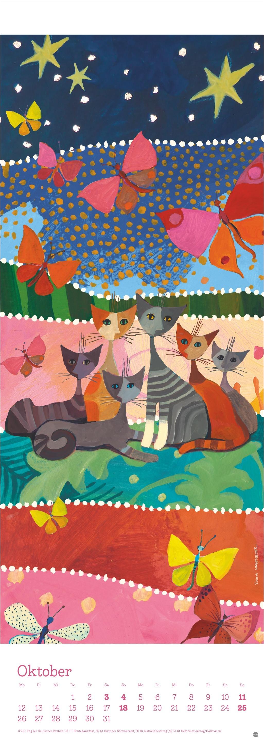Beispielinhalt (Bild) Rosina Wachtmeister Vertical Kalender 2026