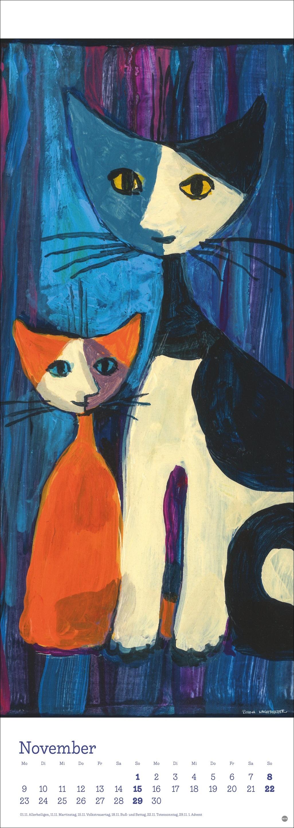Beispielinhalt (Bild) Rosina Wachtmeister Vertical Kalender 2026