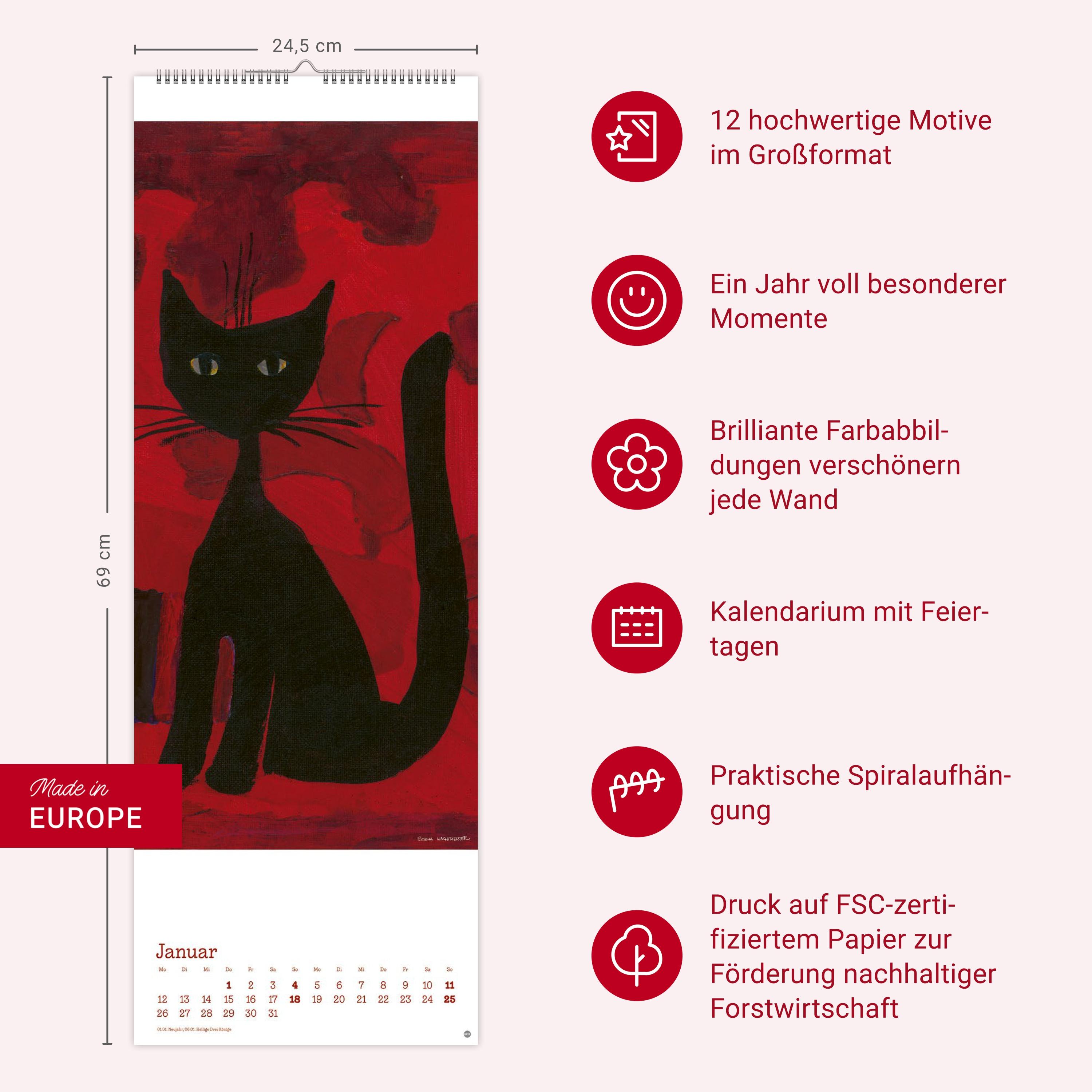 Beispielinhalt (Bild) Rosina Wachtmeister Vertical Kalender 2026