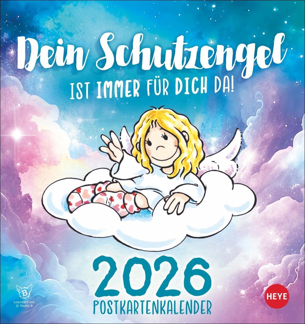 Vorderes Coverbild Schutzengel Postkartenkalender 2026