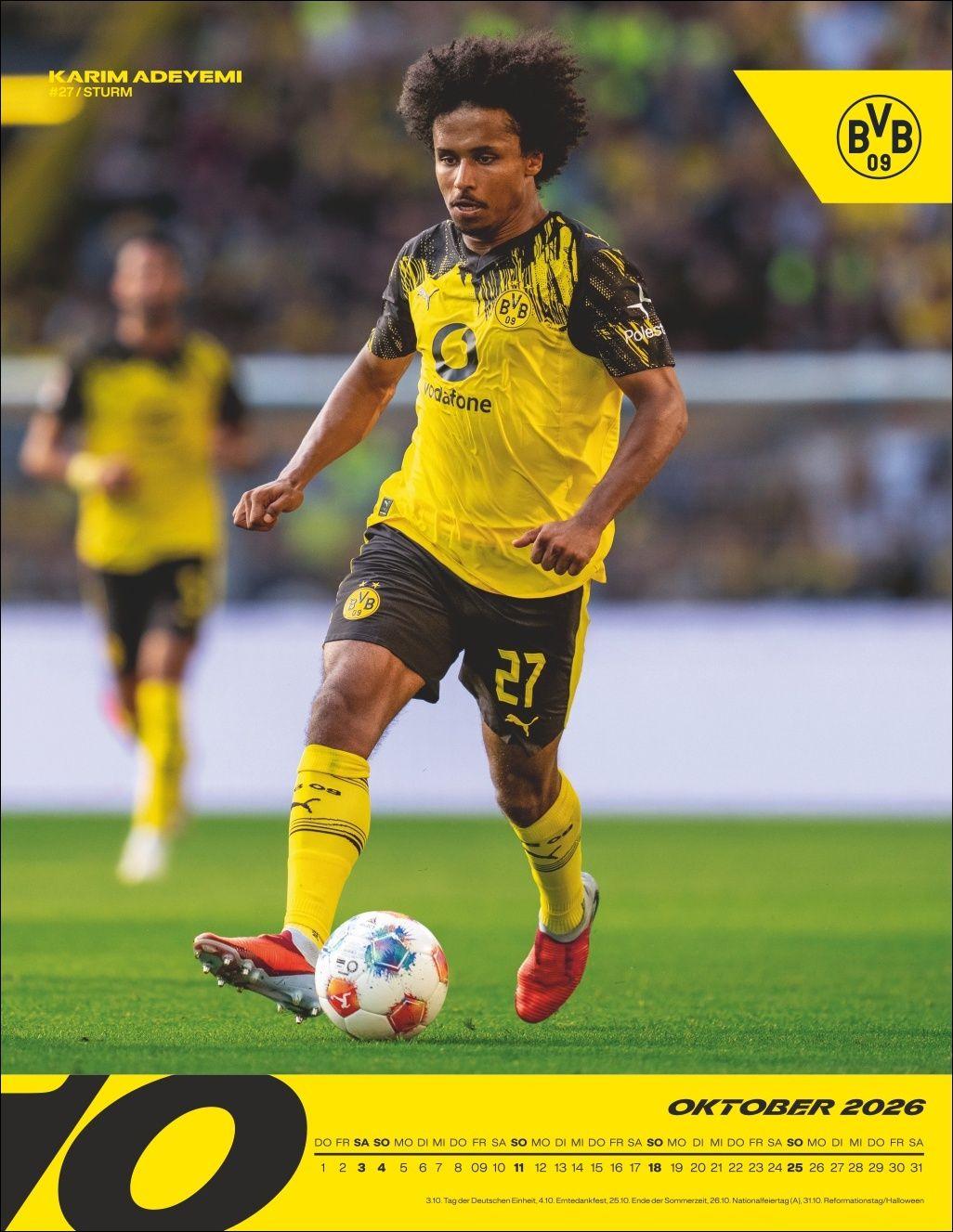 Beispielinhalt (Bild) BVB Posterkalender 2026