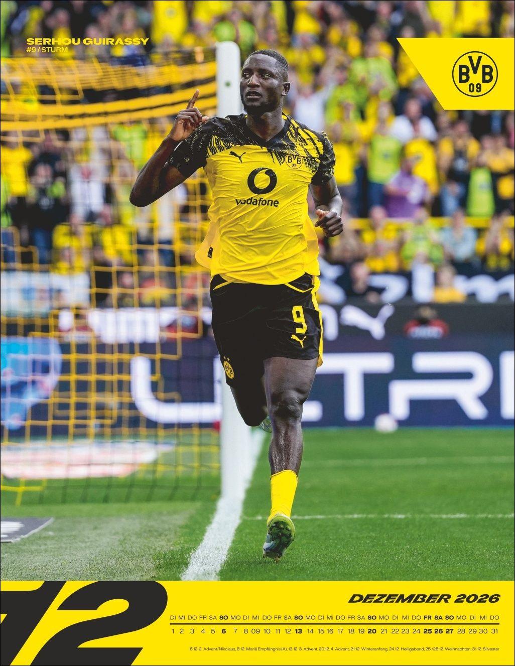 Beispielinhalt (Bild) BVB Posterkalender 2026
