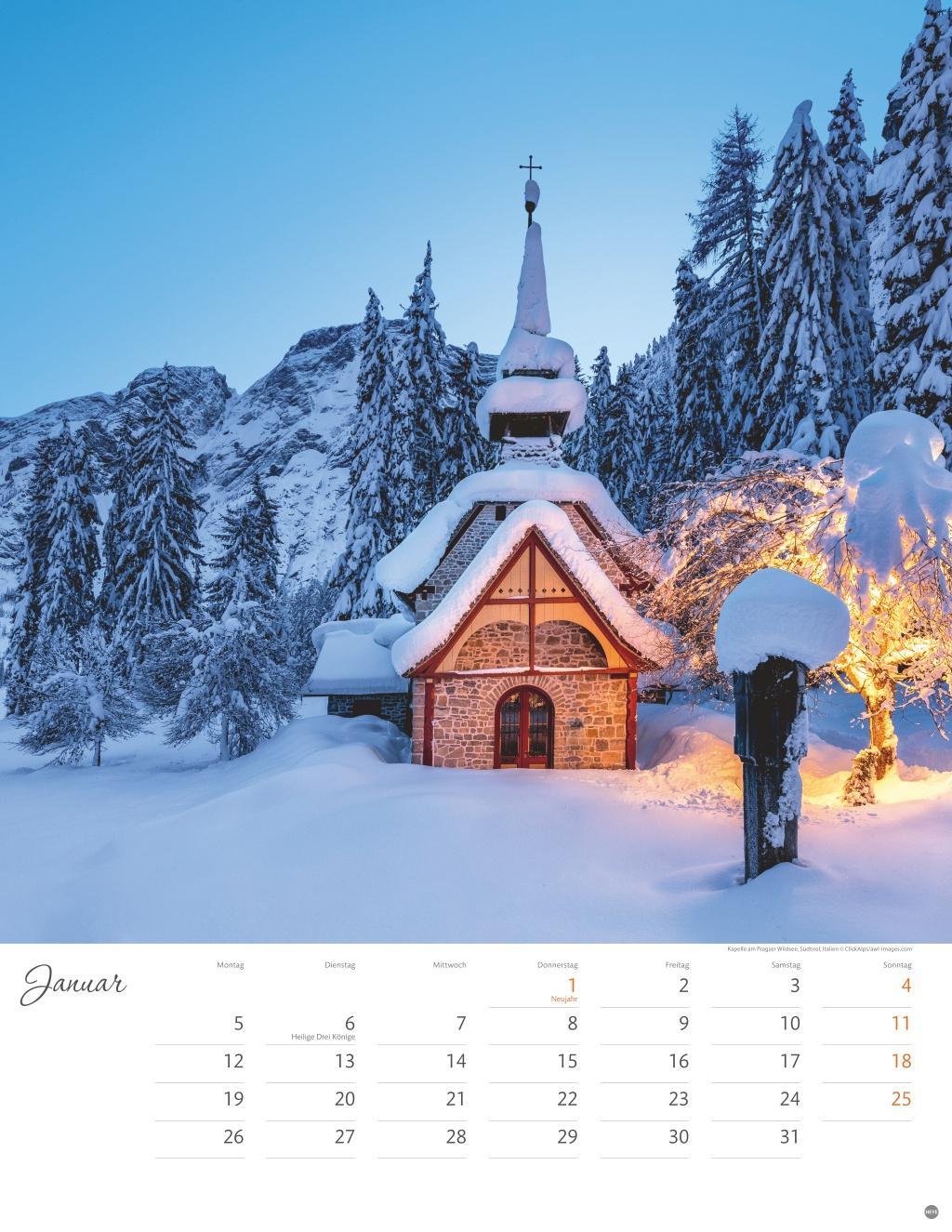 Beispielinhalt (Bild) Schönes Alpenland Posterkalender 2026