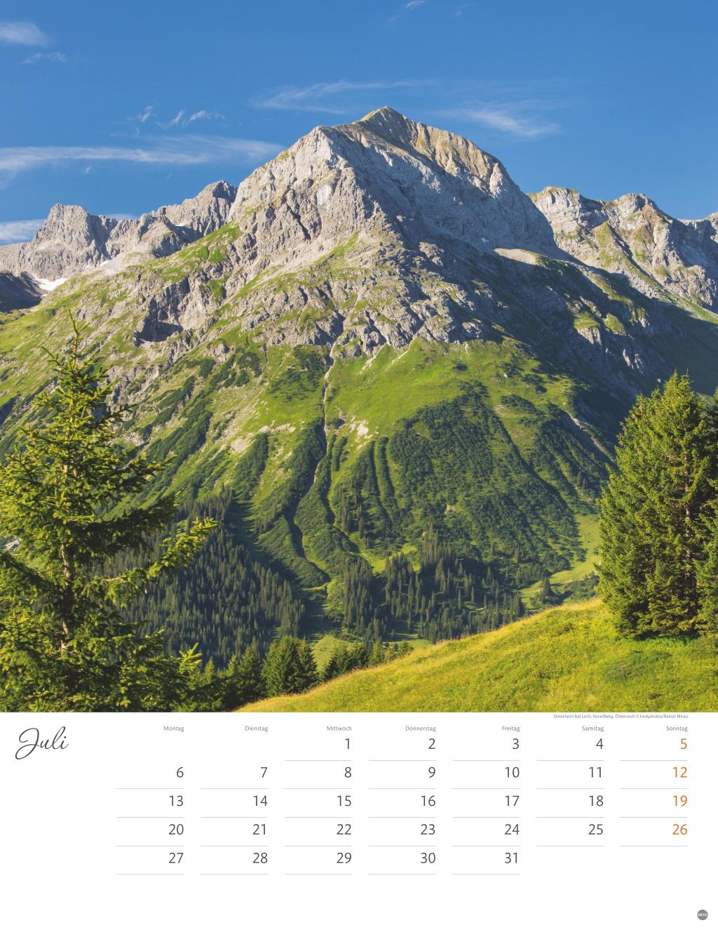 Beispielinhalt (Bild) Schönes Alpenland Posterkalender 2026