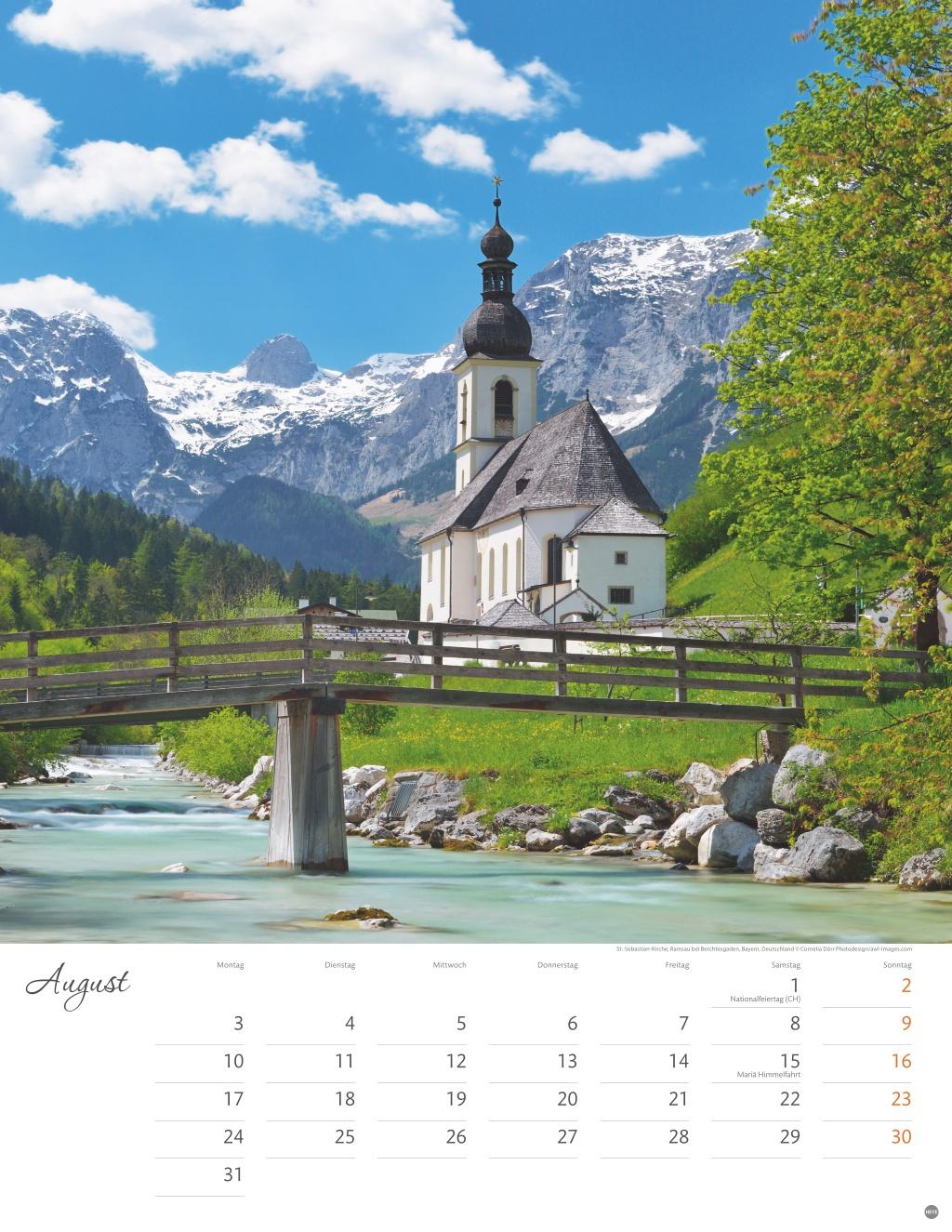 Beispielinhalt (Bild) Schönes Alpenland Posterkalender 2026