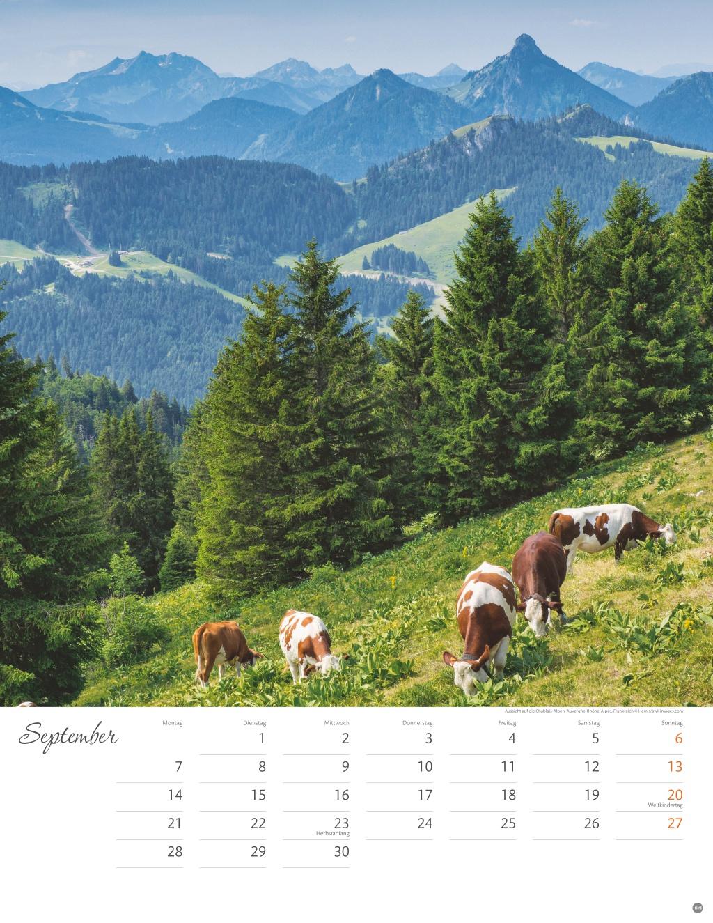 Beispielinhalt (Bild) Schönes Alpenland Posterkalender 2026
