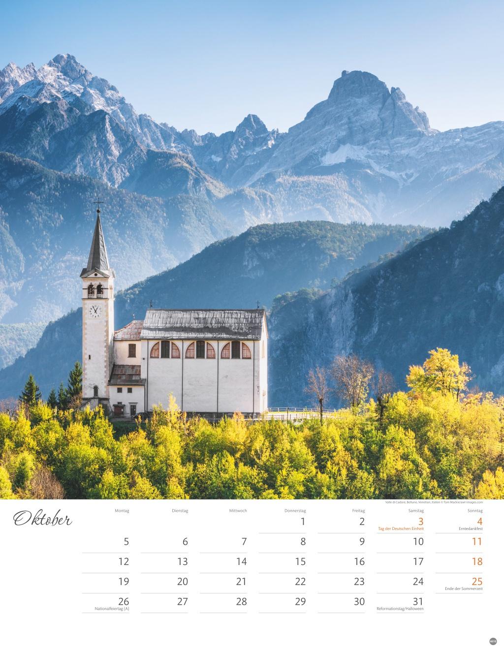 Beispielinhalt (Bild) Schönes Alpenland Posterkalender 2026