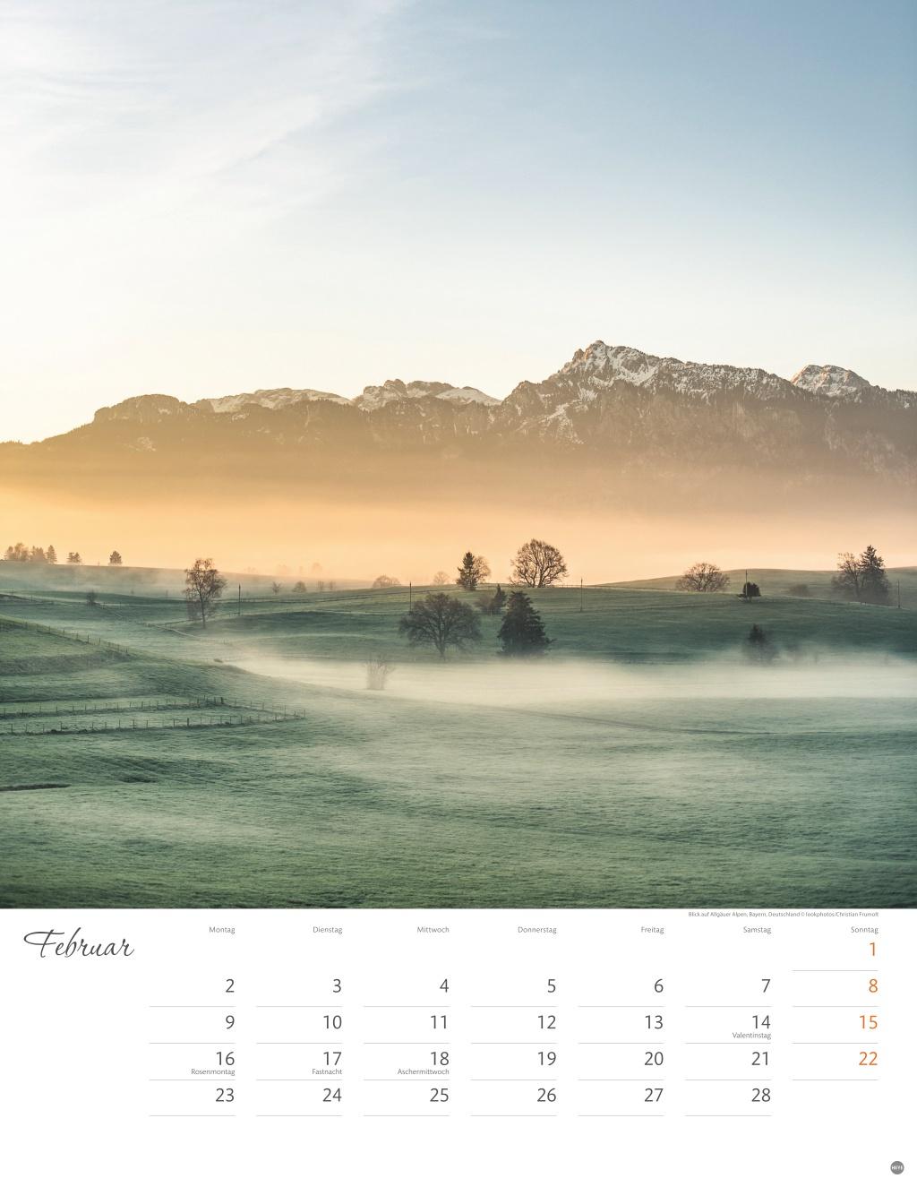 Beispielinhalt (Bild) Schönes Alpenland Posterkalender 2026