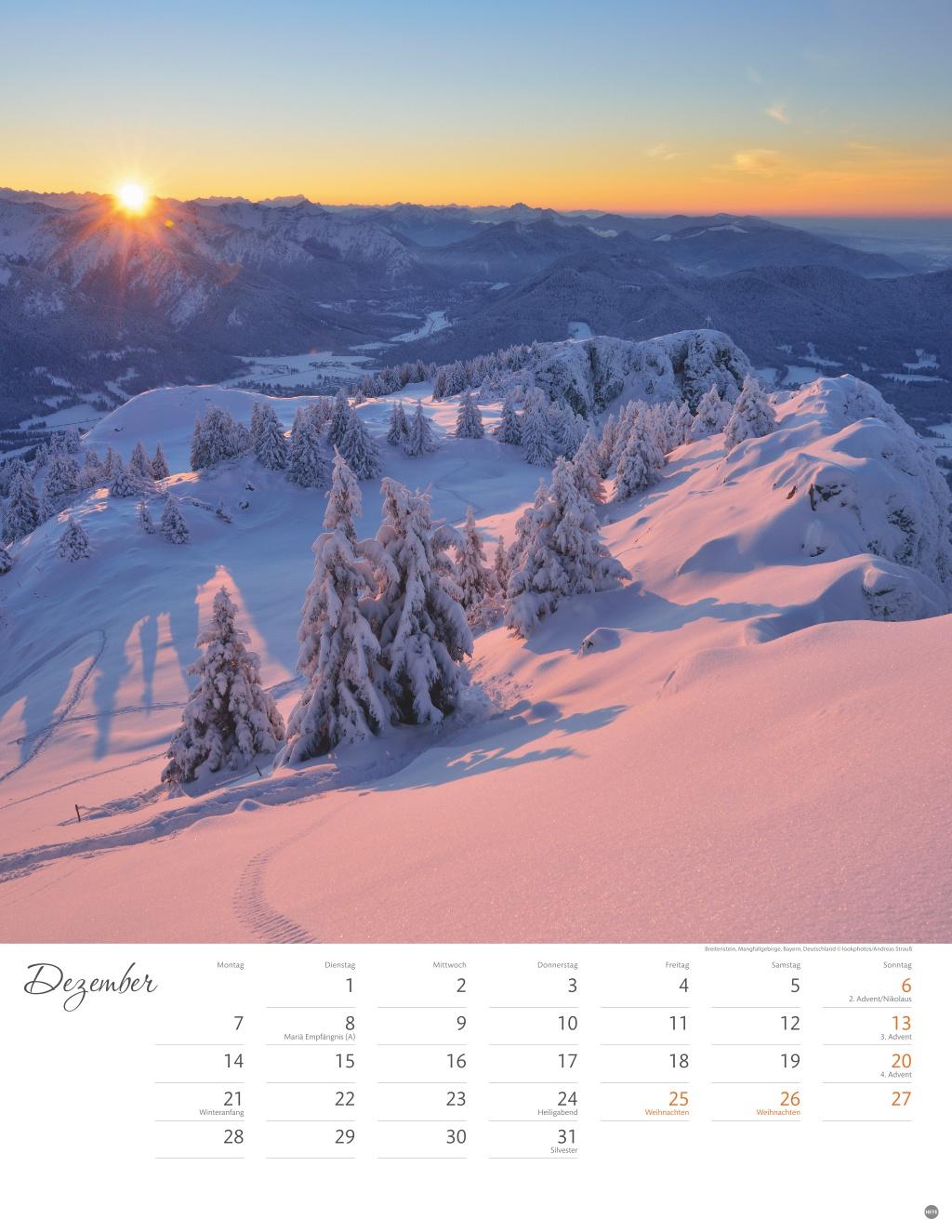 Beispielinhalt (Bild) Schönes Alpenland Posterkalender 2026